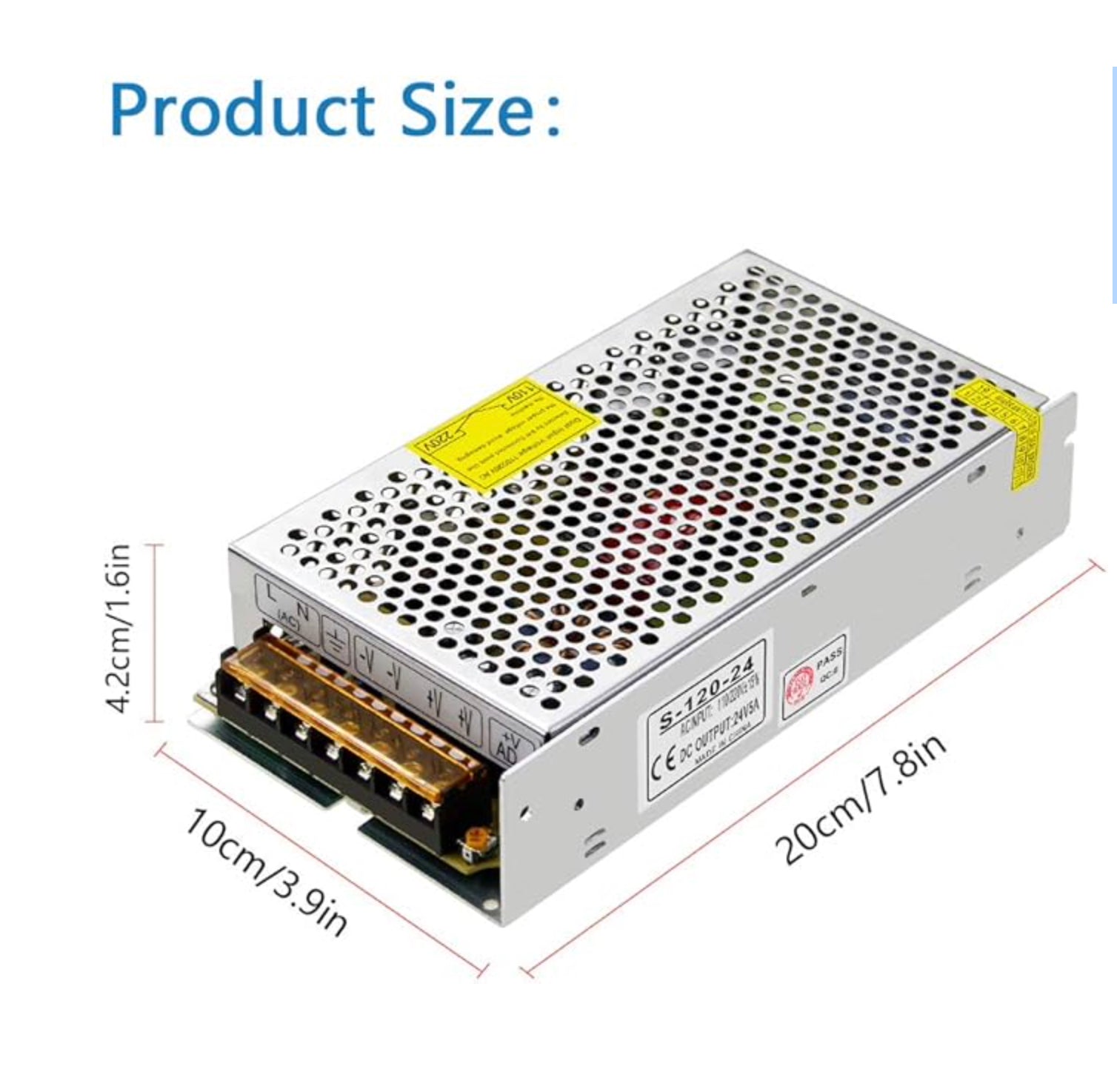 24V 5A 120W Switching Power Supply Adapter Transformer AC 110V 220V to DC 24 Volt 5amp Converter LED Driver 2 Channels for LED Lighting Projects 3D Printer CCTV Camera - Sumiempaques Corp.