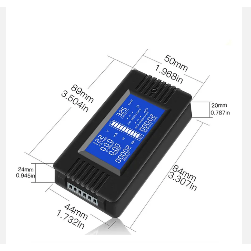 Digital Meter DC 0-200V 9 in 1 LCD DC Voltage Current Power Energy Detector Ampere Shunt Voltmeter Ammeter Max. 300 Amp.