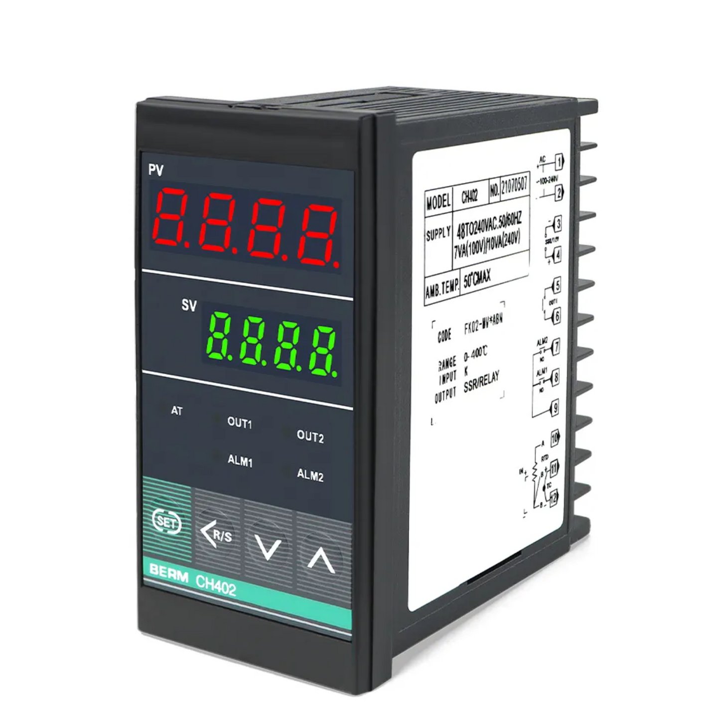 Temperature Controller BERM-CH402 48x96MM Digital Temperature Indicator Controller For Mechanical Output Relay or SSR