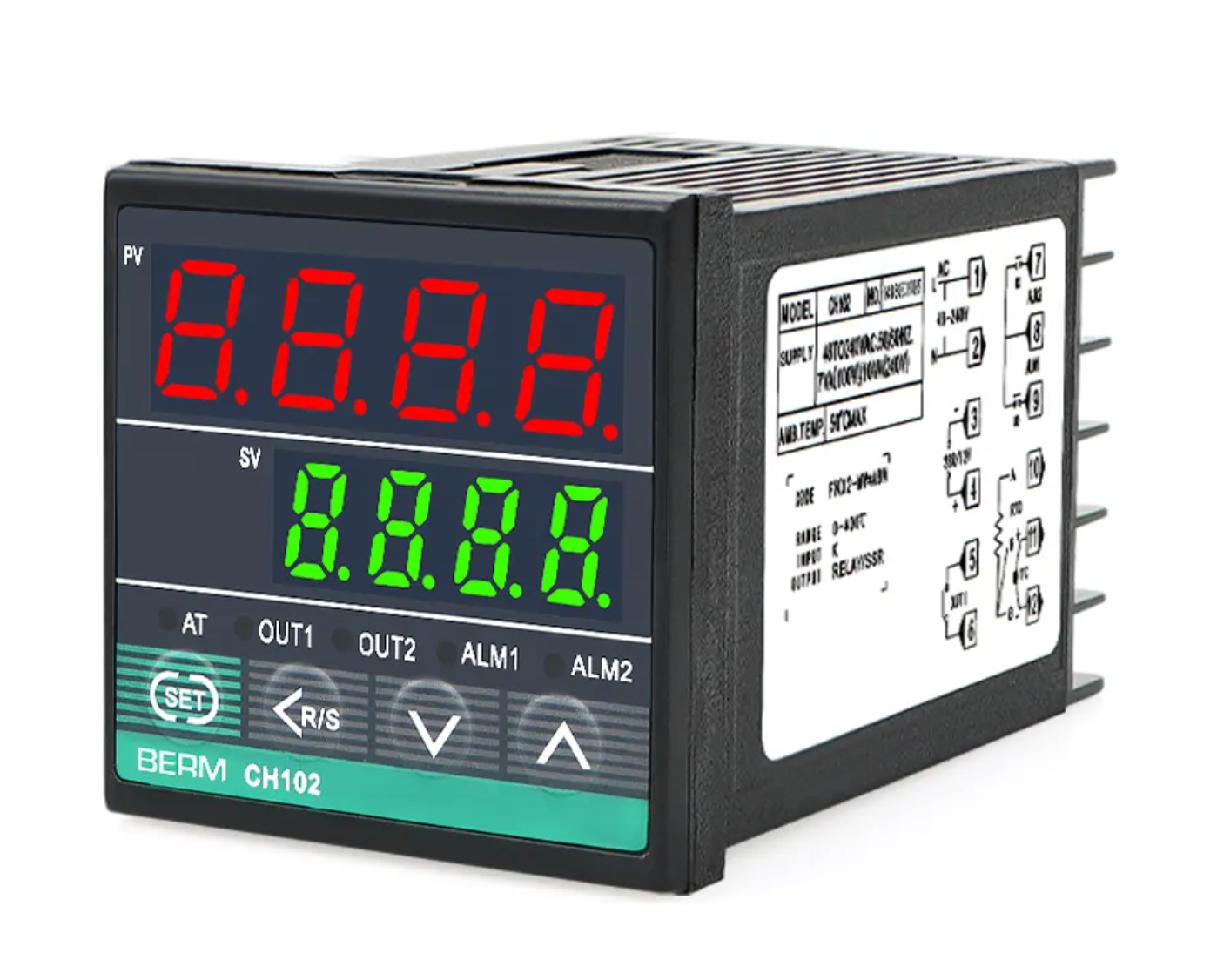 Temperature Controller BERM-CH102 48x48MM Digital Temperature Indicator Controller For Mechanical Output Relay or SSR