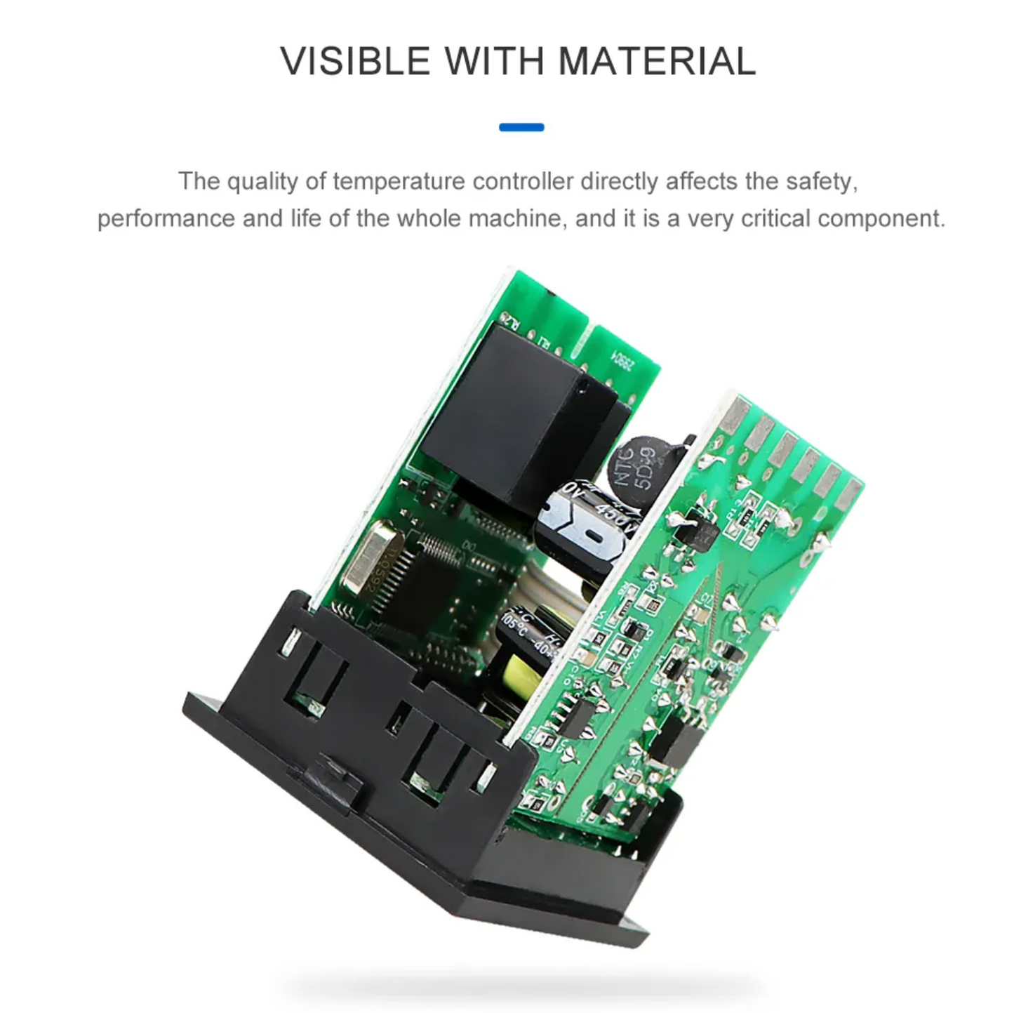 Temperature Controller BERM-CH102 48x48MM Digital Temperature Indicator Controller For Mechanical Output Relay or SSR