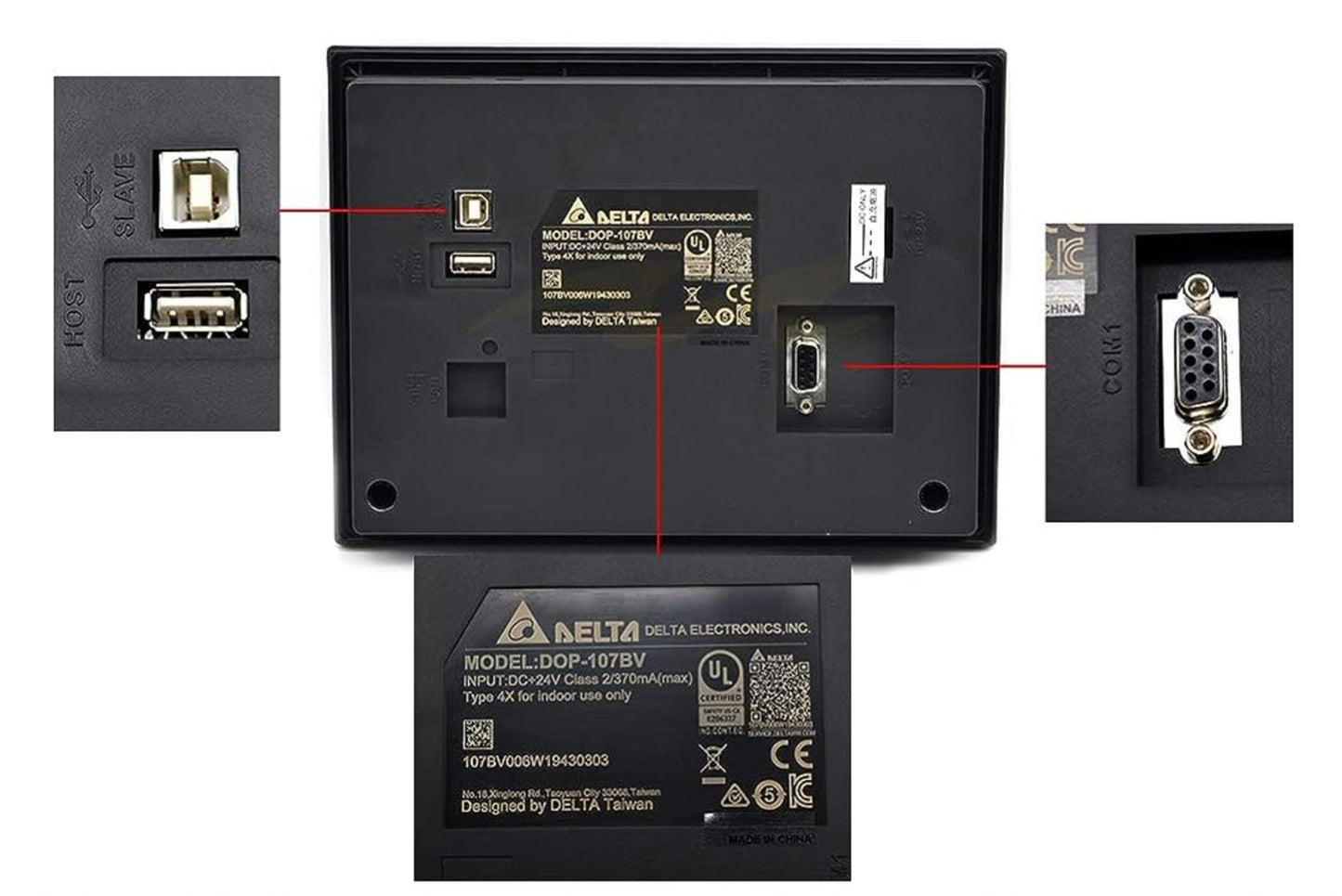 Delta 7" HMI Touch Screen DOP - 107BV Man Machine Interface Touch Panel (DOP - 107BV) - Sumiempaques Corp.