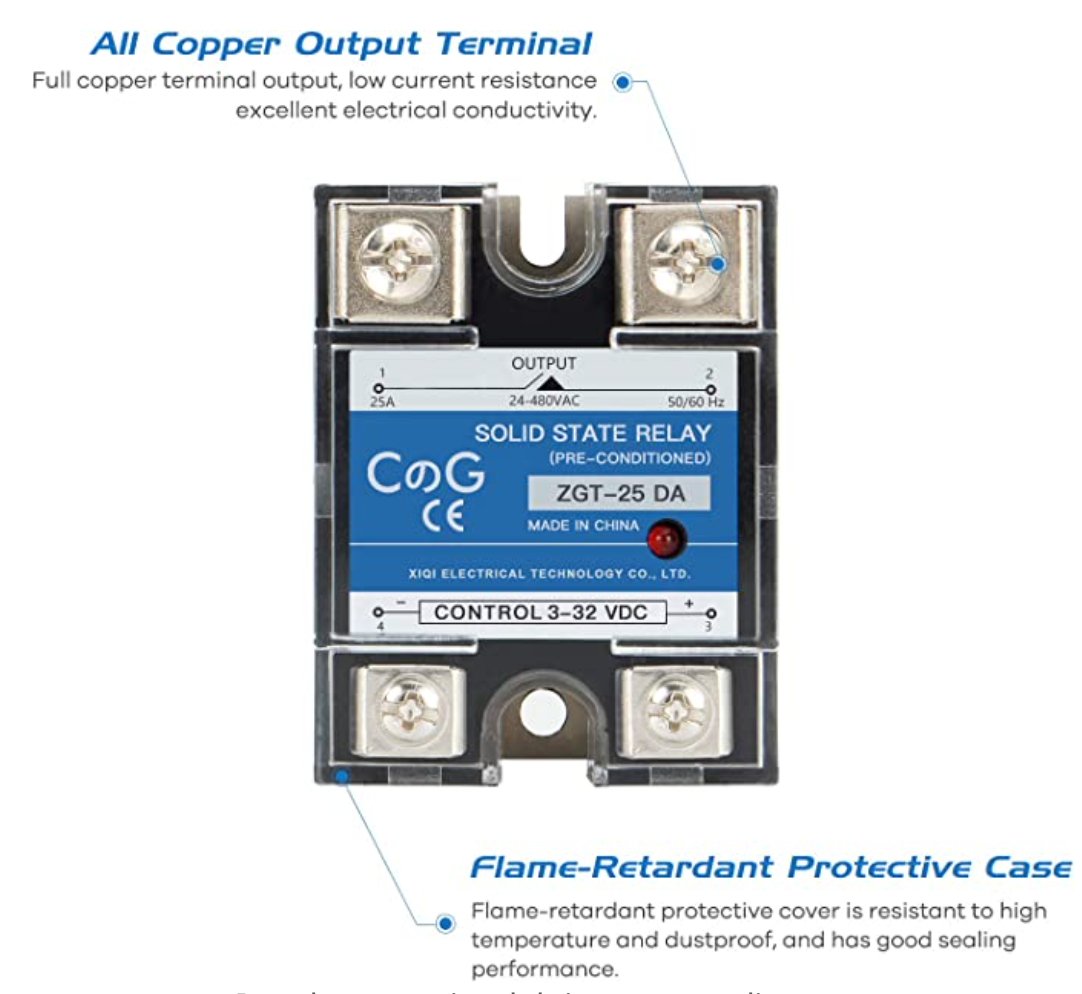 Solid State Relay SSR - 25DA 3 - 32VDC to 24 - 480VAC - Sumiempaques Corp.