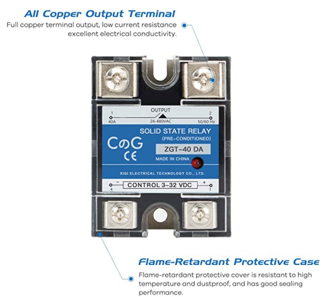 Solid State Relay SSR - 40DA 3 - 32VDC to 24 - 480VAC - Sumiempaques Corp.