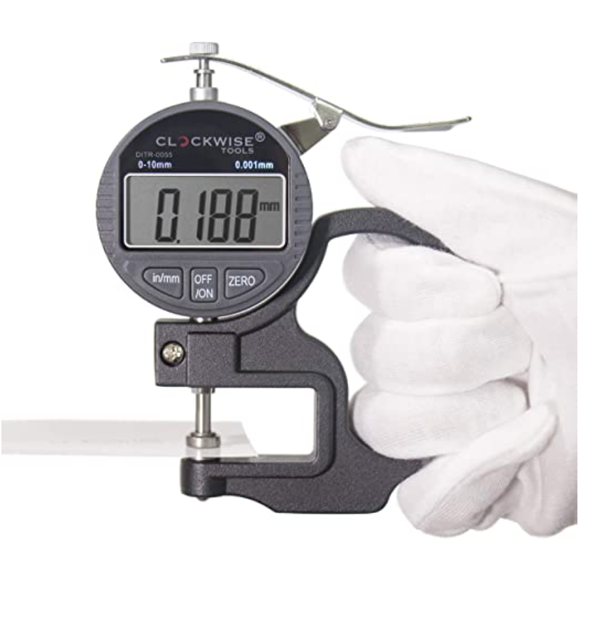 Thickness Gauge Electronic Digital Dial  0-0.4 inch/10mm 0.00005" Resolution Measuring Tool - 120100315US