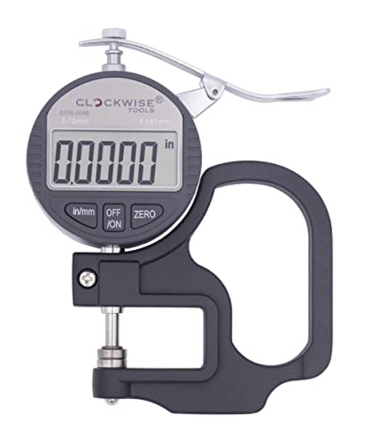 Thickness Gauge Electronic Digital Dial  0-0.4 inch/10mm 0.00005" Resolution Measuring Tool - 120100315US